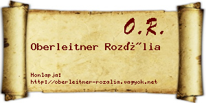 Oberleitner Rozália névjegykártya